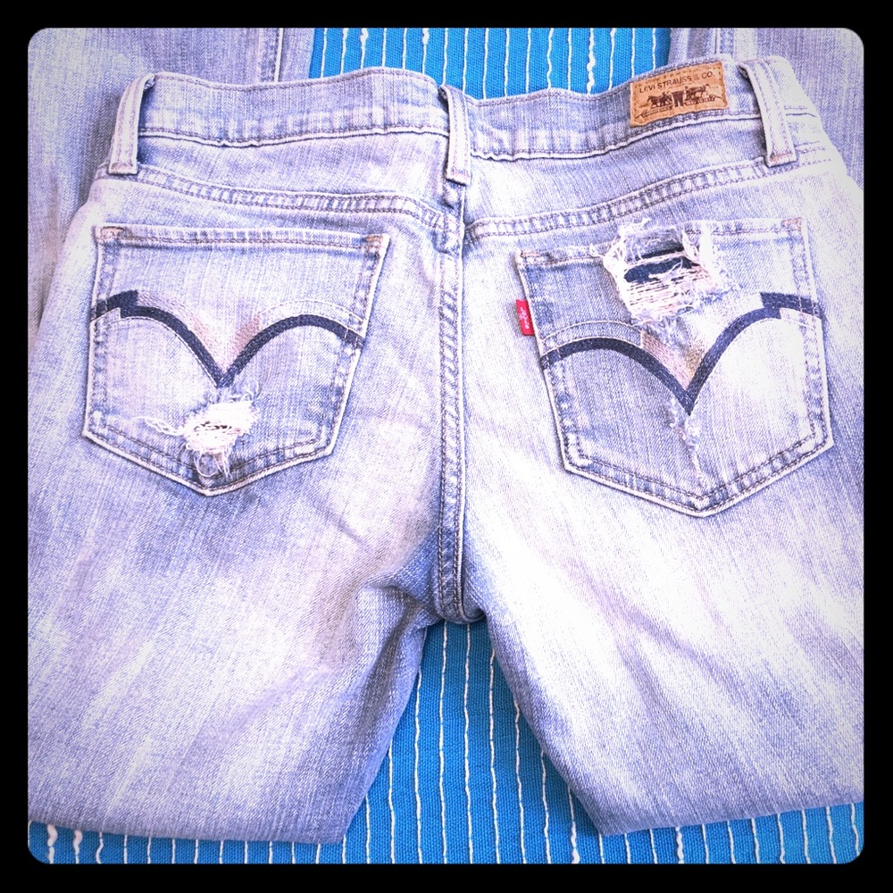 Levi’s Distressed Bootcut Jeans